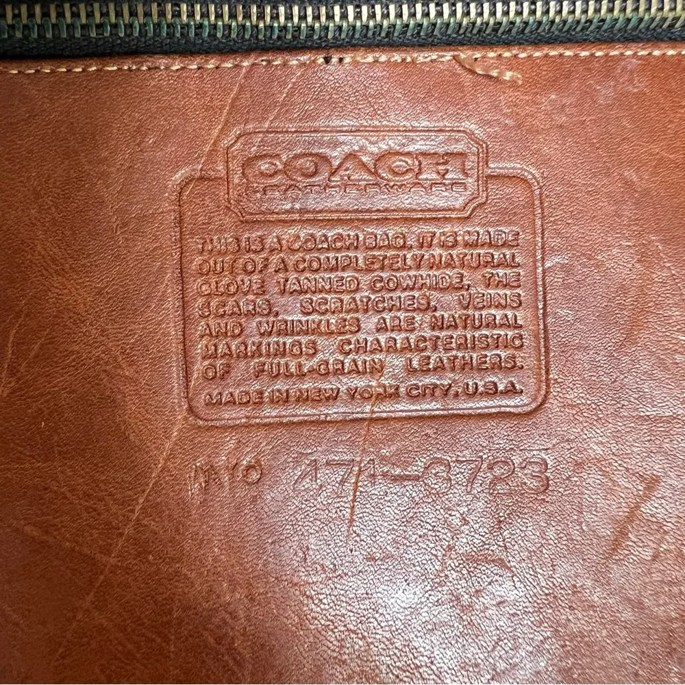Coach Vintage Spectator Shoulder Bag 9767 British Tan Leather Turnlock NYC USA - Picture 10 of 16